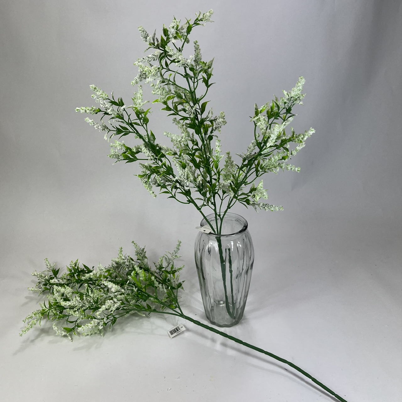 White Artificial Wild Lavender Spray. Mix with flowers to create a larger bouquet or arrangement. Perfect for home or DIY wedding flowers