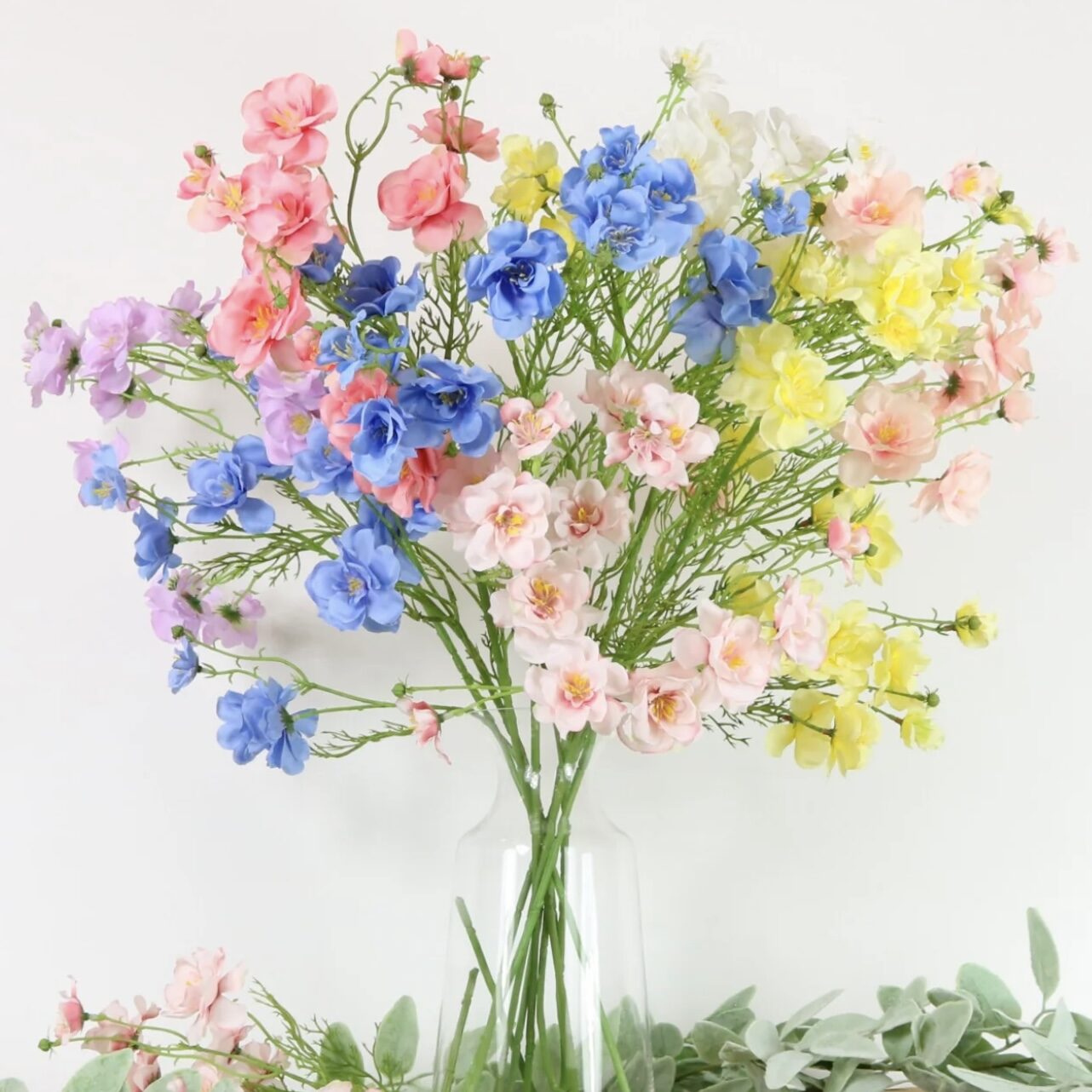 Assorted Artificial Blossom Arrangement. Simply place in a vase, or mix with other flowers, for a DIY Bridesmaid Bouquet, or arrangement